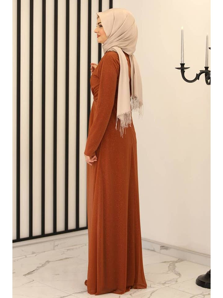 WENOR - Wholesale Dress - Women's - Evening Dress Women Maxi Dress Abiye Abaya Hijab Dress Modest Fashion (AYLA)5