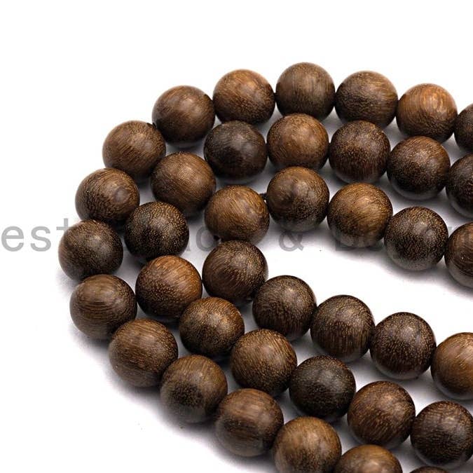 BestBeads&Beyond - Wholesale Beads - Natural Smooth Round Wood beads, 6mm/8mm/10mm/12mm Natural Brown Wood beads, Natural Wood Grain Beads, 15.5inch strand,SKU#U4694