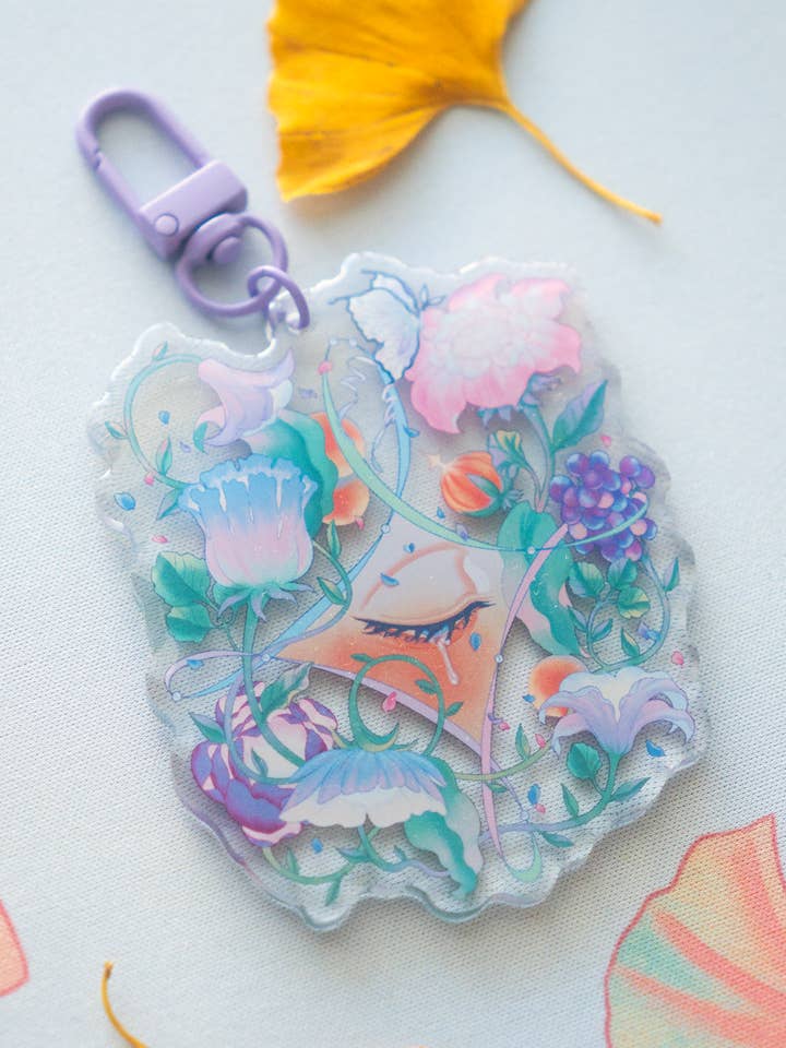 "Sugarplum" Acrylic Keychain for wholesale by Prismono