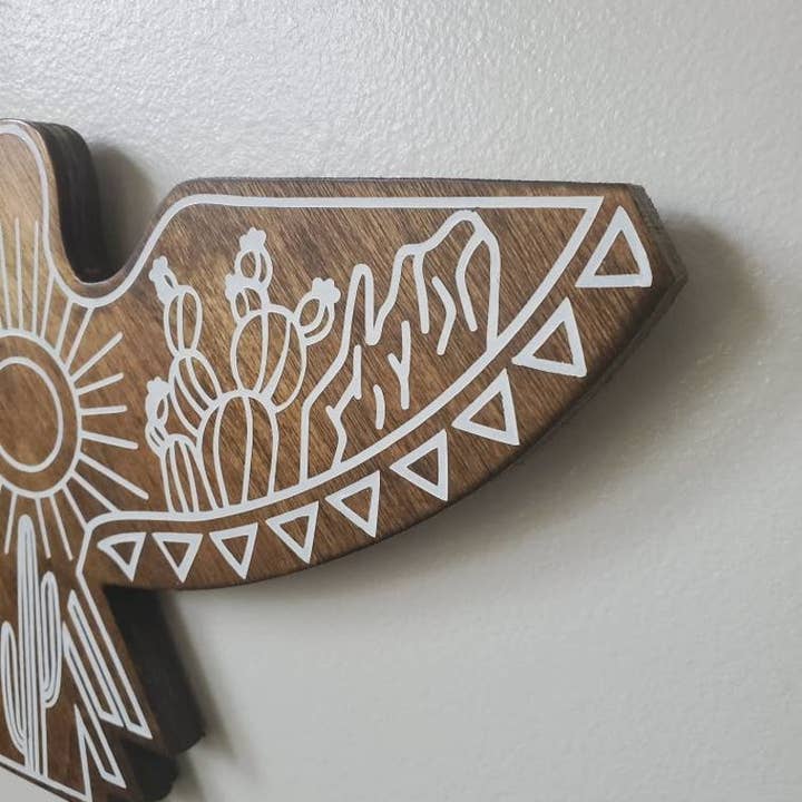 Studio Wildflower - Wholesale Wall Accent - Eagle wood wall art, Western wall decor, Southwestern art1