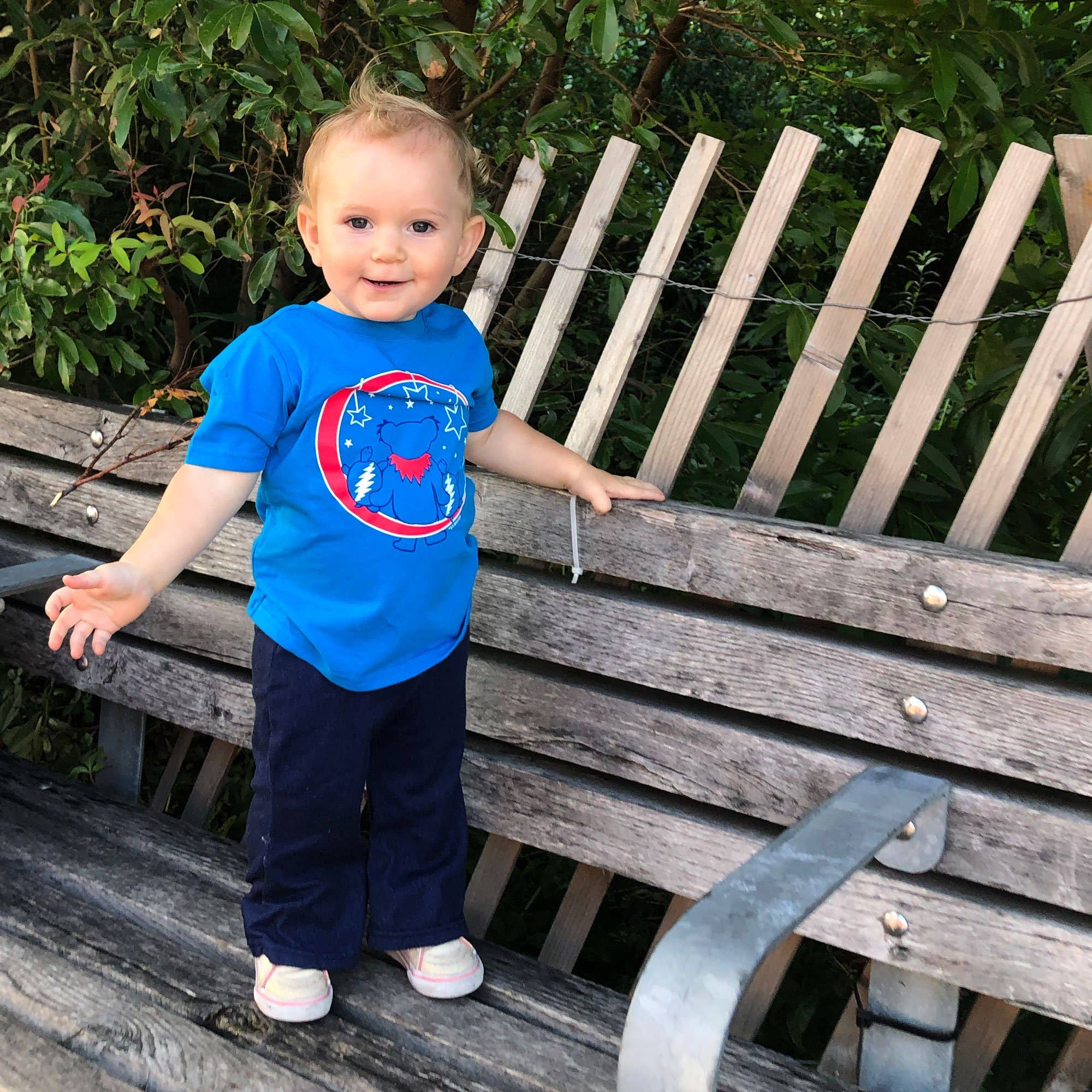 Little Hippie LLC - Wholesale Screen Printed T-Shirt - Kids - Grateful Moon Toddler T2