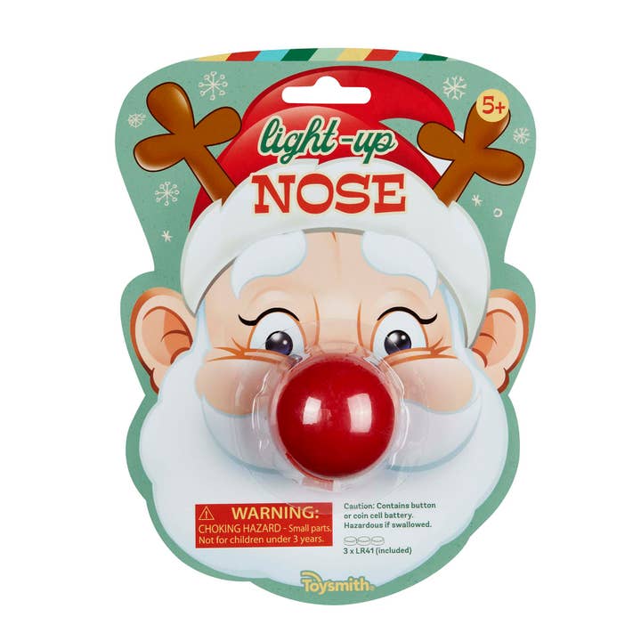 Toysmith - Wholesale Light-Up Toy - Kids & Baby - Toysmith Holiday Light Up Santa Nose