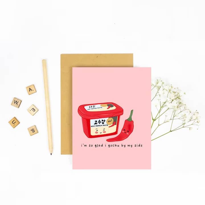 I'm So Glad I Gochu - Love/Valentine's Day Card for wholesale by Milky & Co. Studios