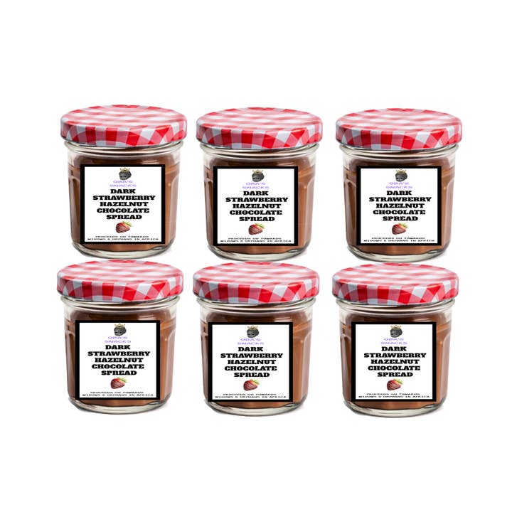 Donkere Chocolade Aardbei Mini Hazelnootpasta Proeverij voor wholesale door Oba's Snacks