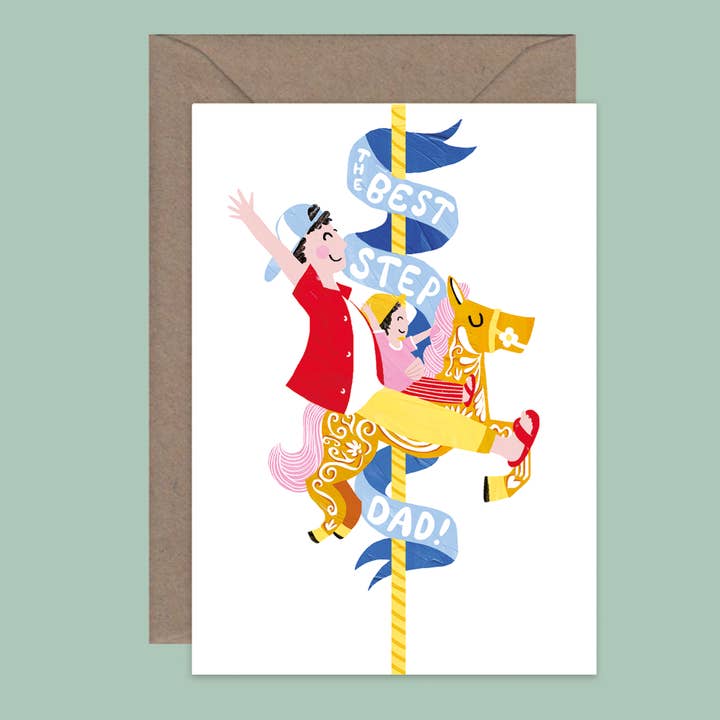 Carte Beau-Père | Collection Fête Foraine pour la vente par Callie Stay Cool