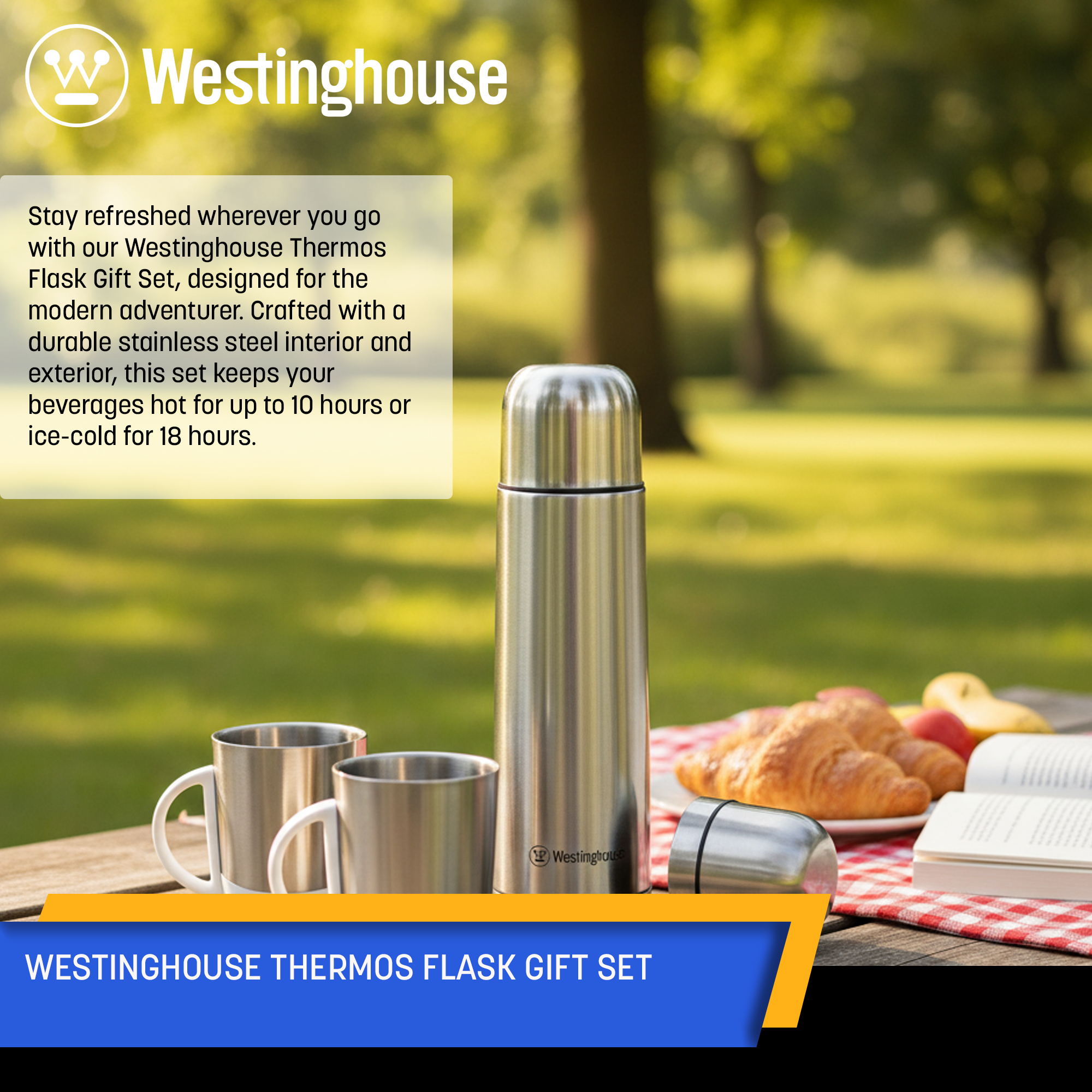 Westinghouse - Wholesale Flask - Westinghouse Thermos Flask Gift Set8