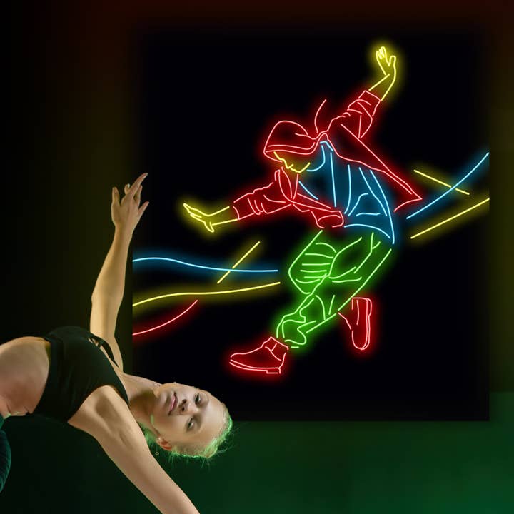 LED Neon Sign Dance r with Remote Control for wholesale by Mad About Neon