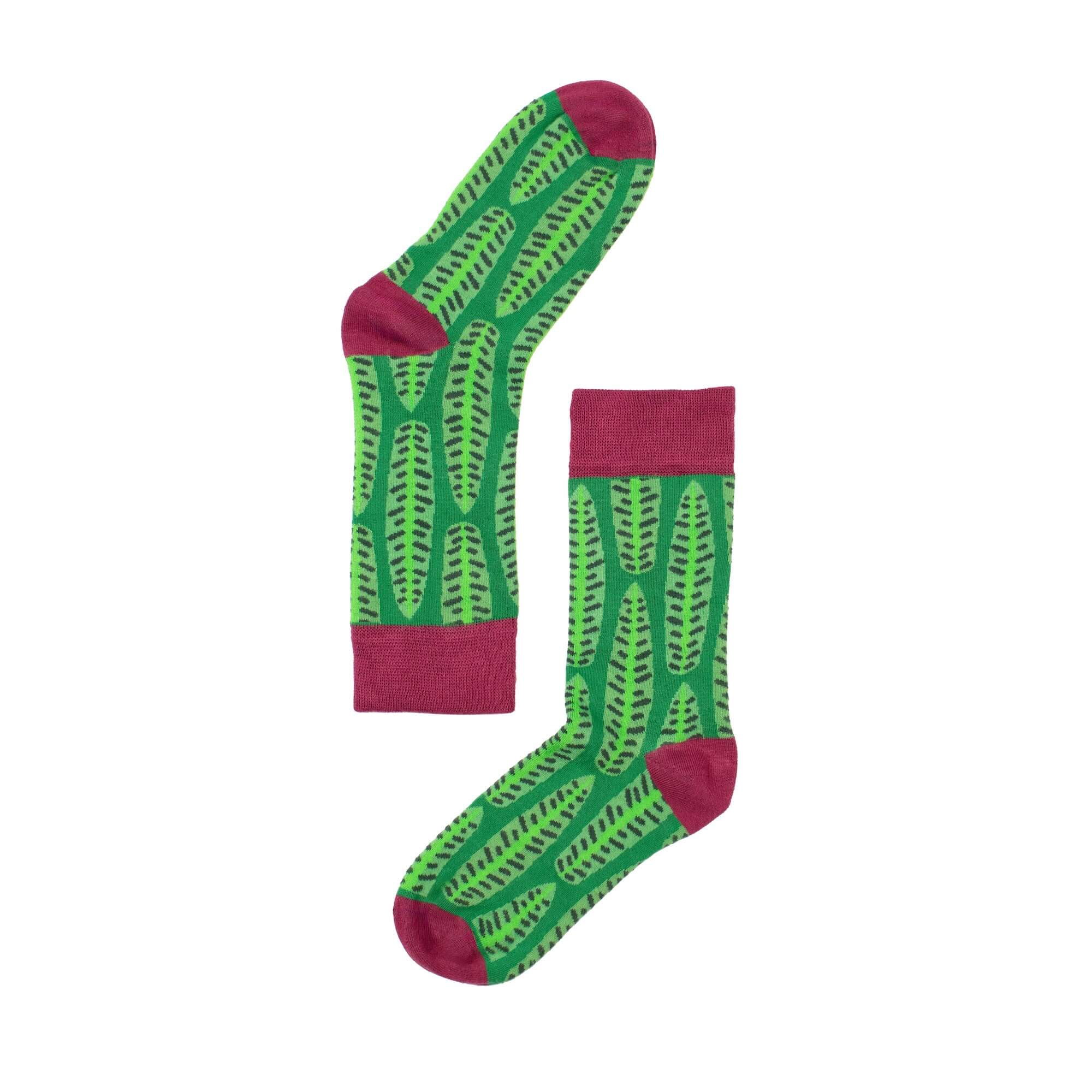 Arte Do Pé - Wholesale Socks - Unisex - Green Leaves Premium Artist Socks1