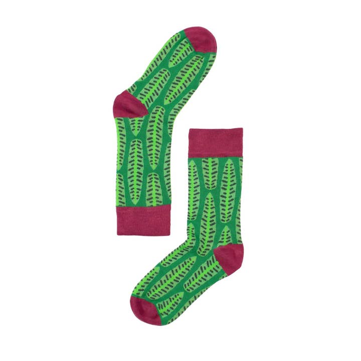 Arte Do Pé - Wholesale Socks - Unisex - Green Leaves Premium Artist Socks1