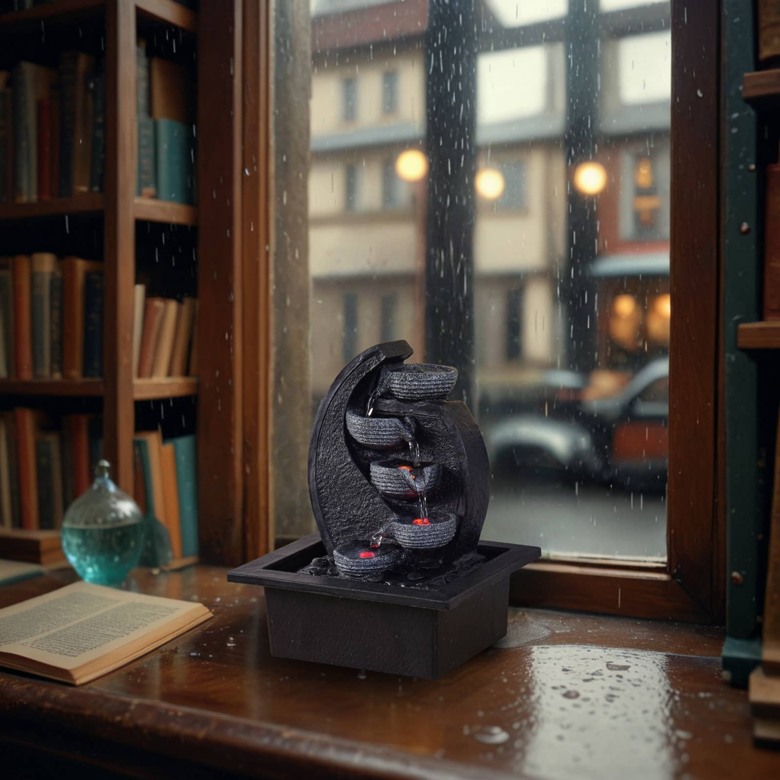 Zen'Arôme - Venta al por mayor Decoración navideña - Fuente de interior en cascada con luces LED - Decoración zen6