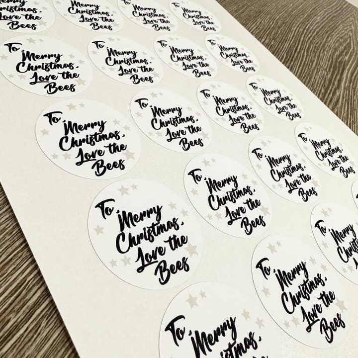 Sheet Of 24 Personalised To Blank With Surname Star Christmas Present Stickers Gift Labels Christmas stickers for wholesale by WinsterCreationsâ„¢