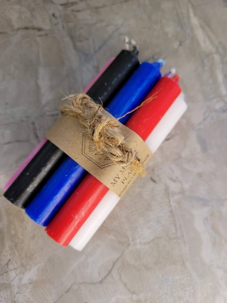 My Magic Place Shop - Wholesale Tapered Candle/Candlestick - Set of 10 mini Candles 4" chime unscented Home Decor5