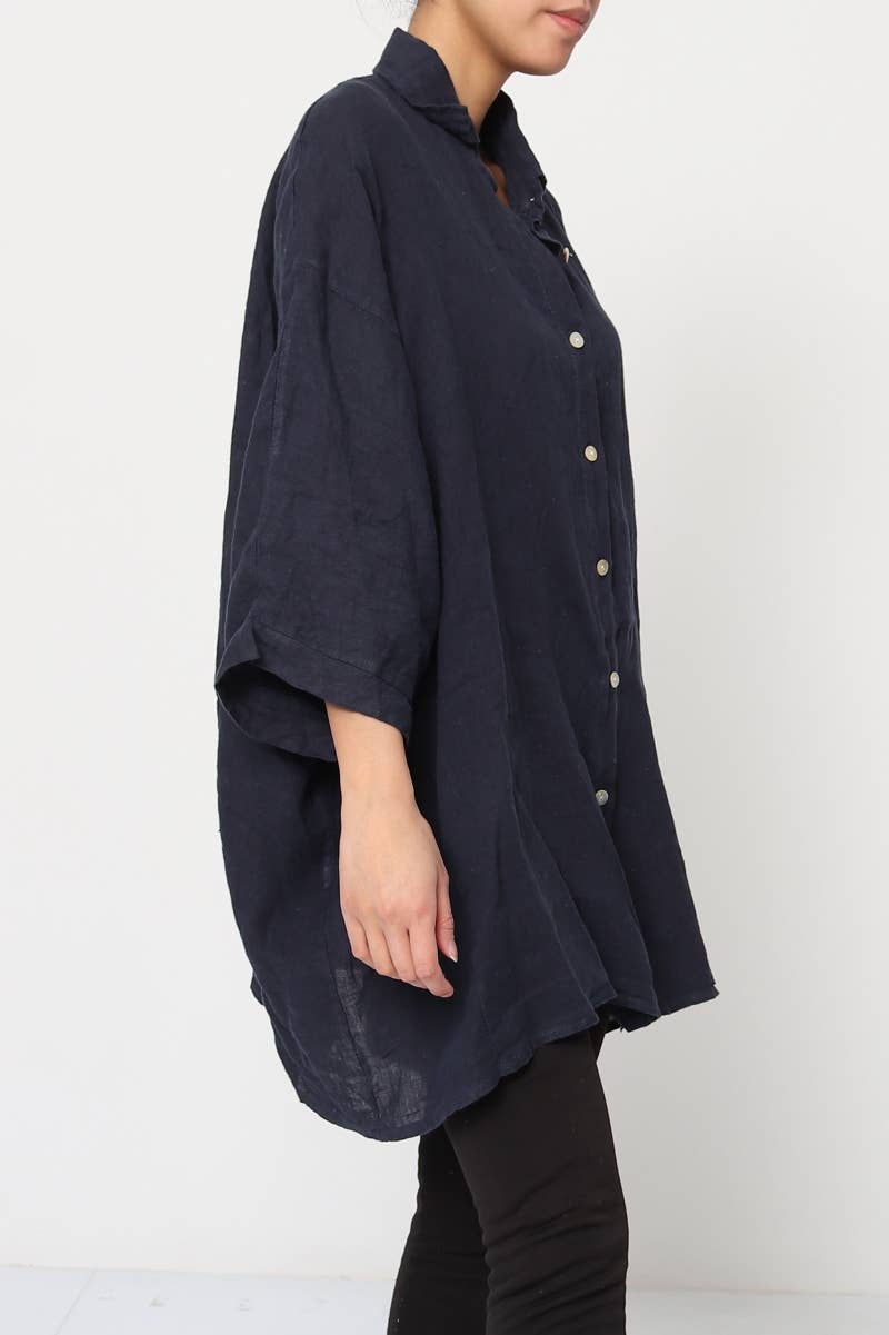 LÉA & LUC - Wholesale Button Down Shirt - Women's - 100% Linen Shirt REF. 285880