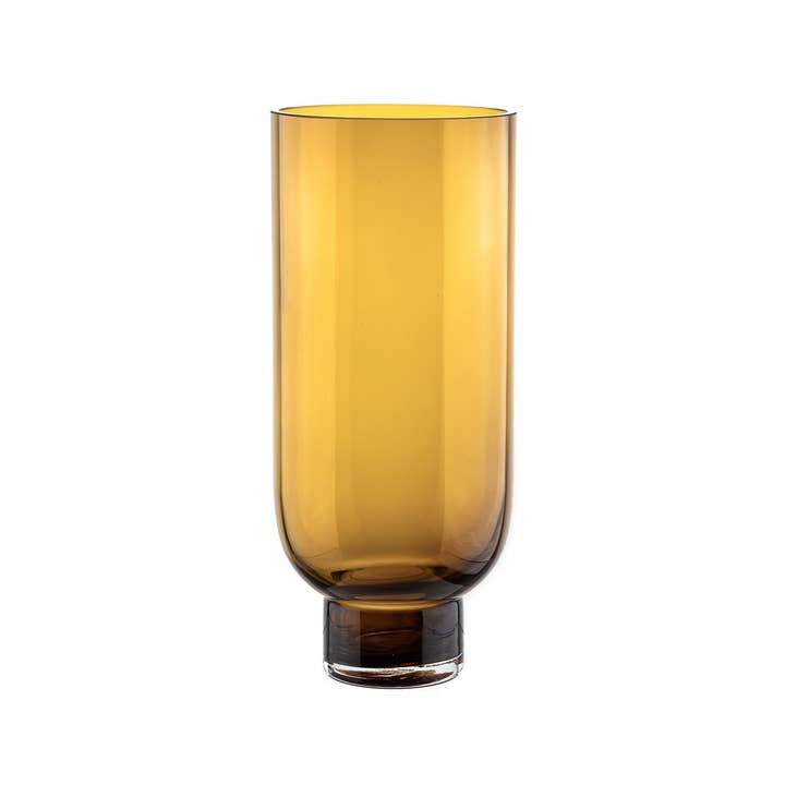 Element Accessories EU - Vente Vases - Vase en verre moderne de luxe, ambre et gris, modèles OMAHA 36 et 28 cm10