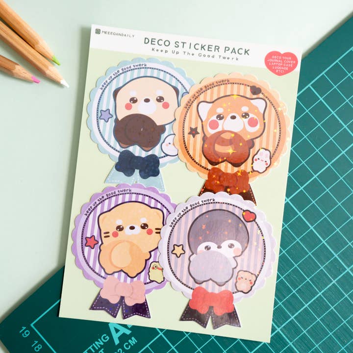 Keep Up The Good Twerk Holo Sticker Pack for wholesale by Notmehmehstudio