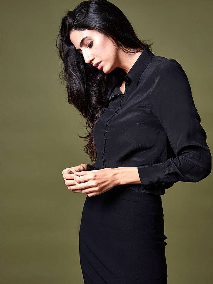 Blouse boutonnée pour la vente par hmete