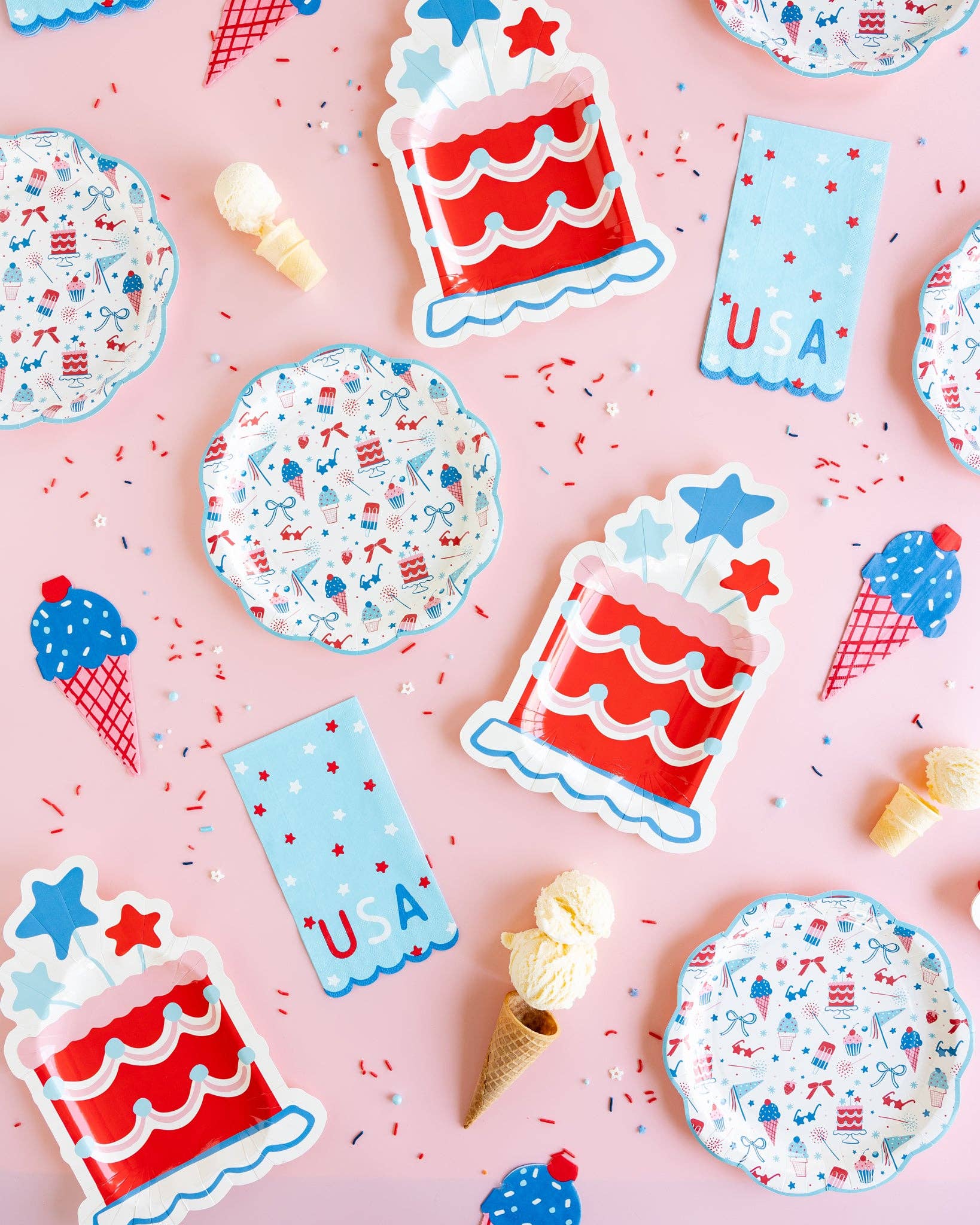 My Mind’s Eye – wholesale Disposable napkin – SMT1138 - Ice Cream Shaped Dinner Napkin2