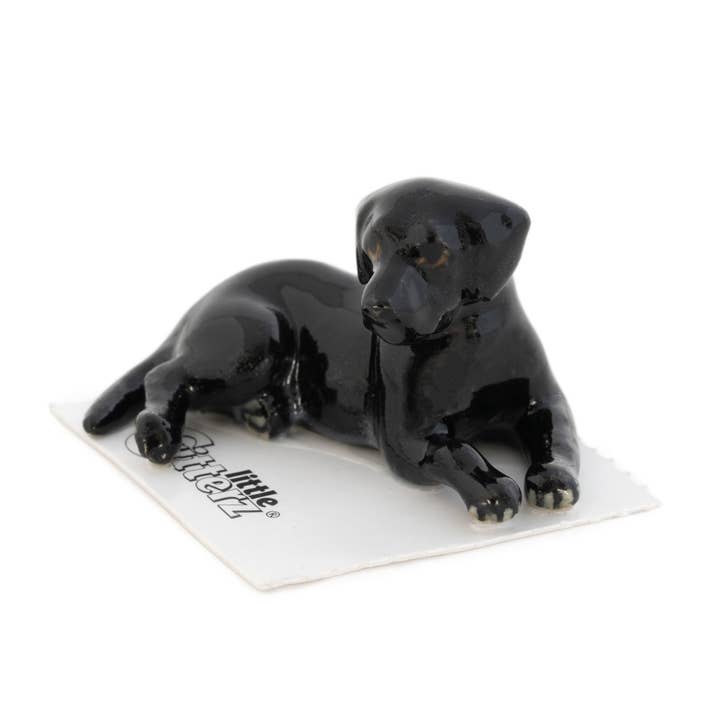 Jack Black Labrador Adult Porcelain Miniature for wholesale by Little Critterz