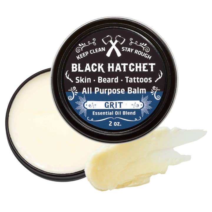 Bálsamo para Barba y Tatuajes - Grit ⚫ Regalos Black Hatchet para Hombres para venta al por mayor de Latika Beauty