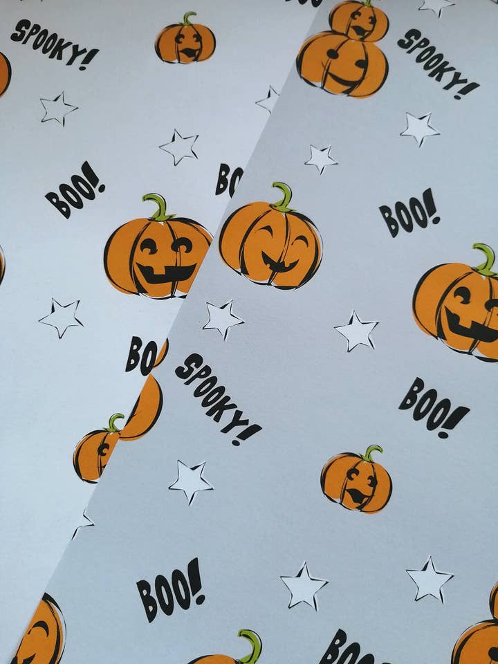 Pumpkins Gift Wrap for wholesale by Doodle Keg