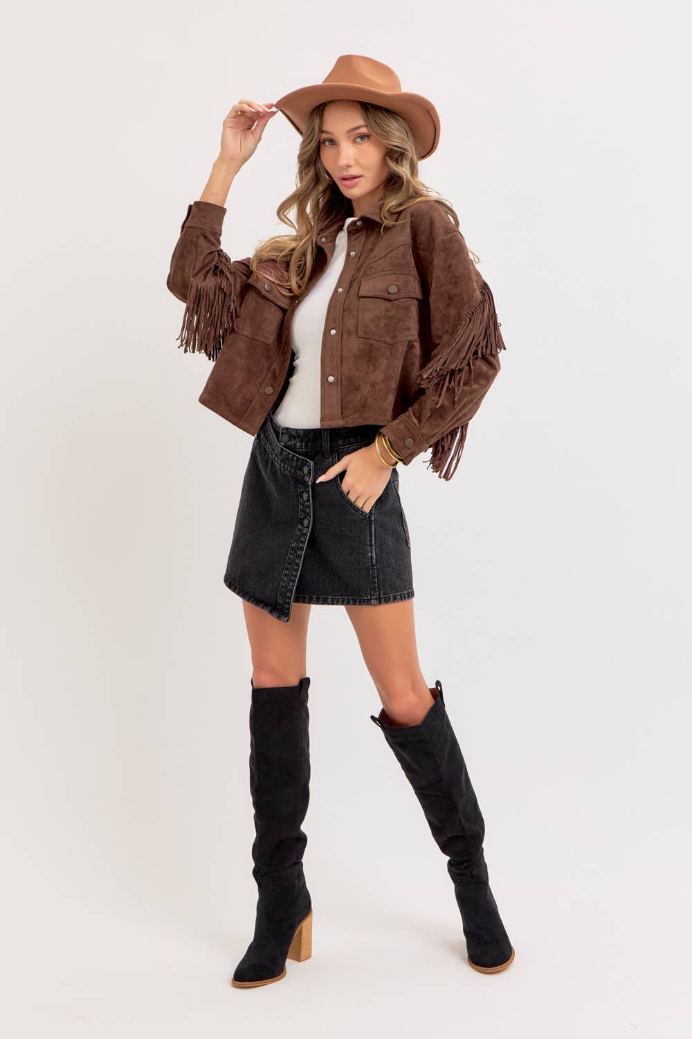 Sweet Lovely by Jen – Großhandel Hemdjacke/Shacket – Damen – Western-inspirierte Wildleder-Shacket76