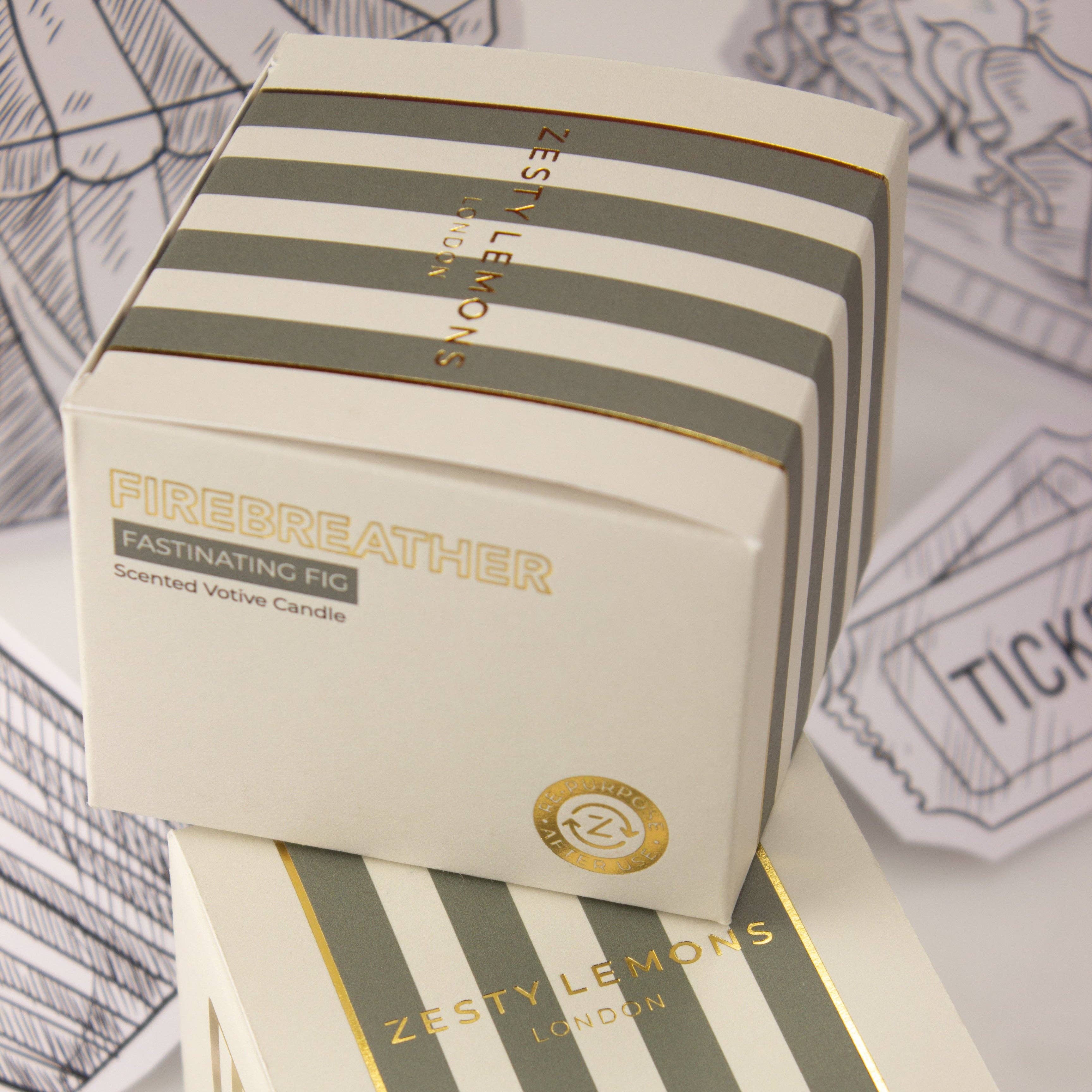 Zesty Lemons – Großhandel Kerze im Glas / gefüllte Kerze – Karneval: Feuerspucker Oliven-Votivkerze - Tomatenblatt2