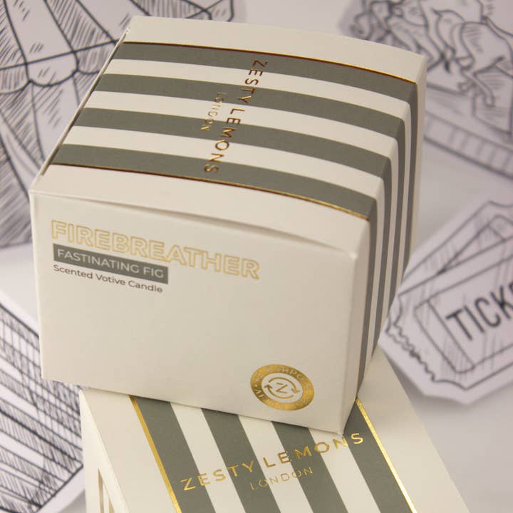 Zesty Lemons - Wholesale Jar/Filled Candle - Carnival: Firebreather Olive Votive Candle - Tomato Leaf2