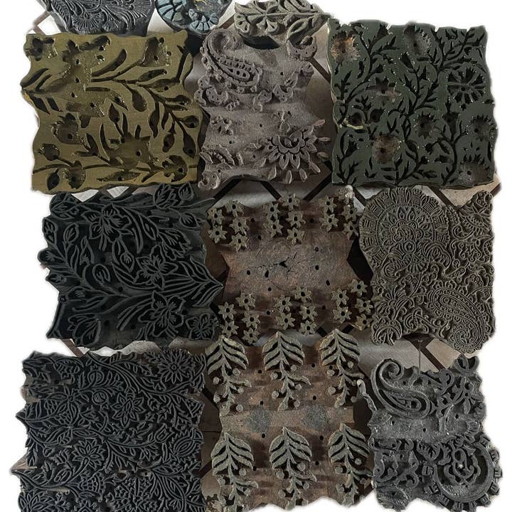 Peking Handicraft - Wholesale Throw/Decorative Pillow - Block Print Round Ruffle Vine Pillow5