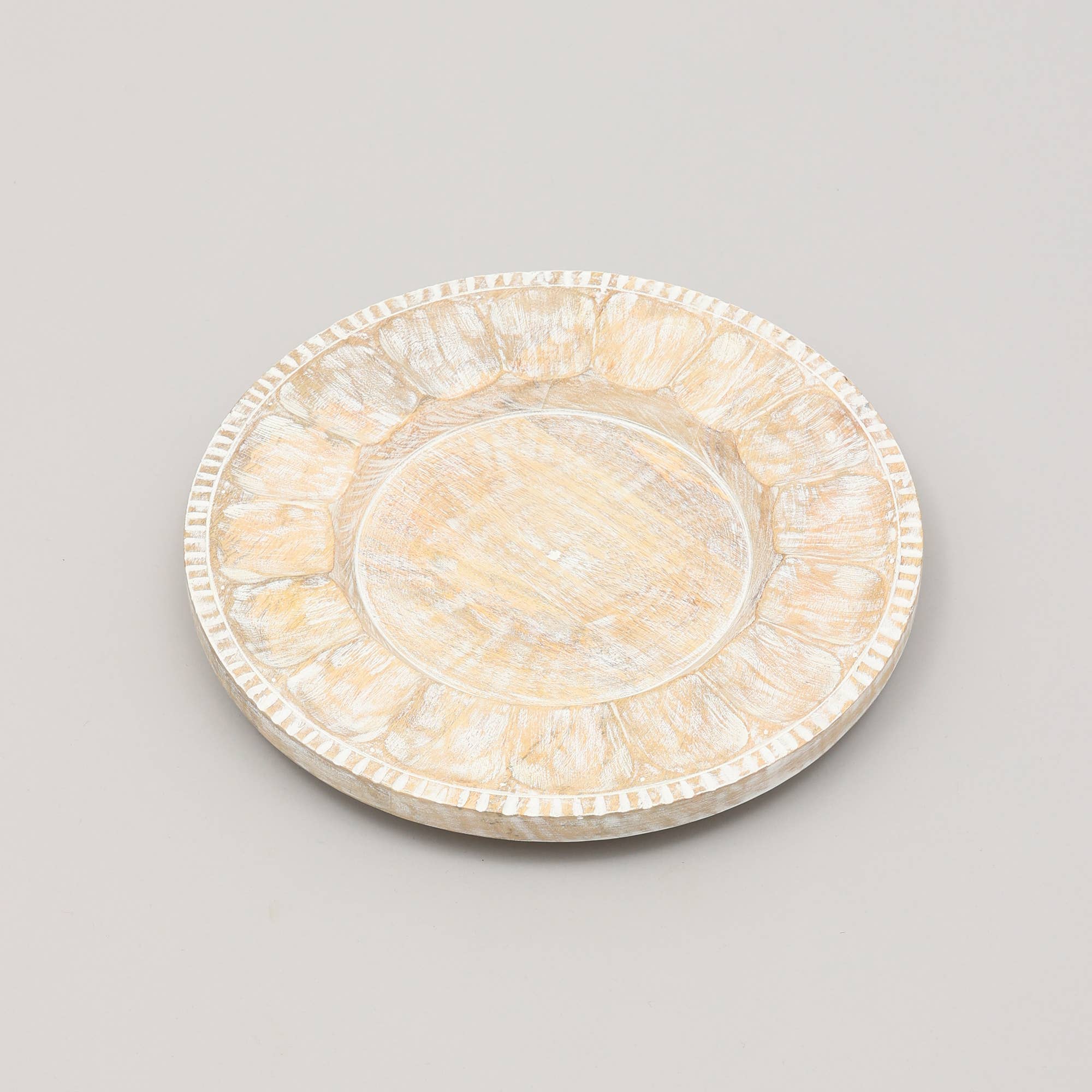 ExpoBazaar - Wholesale Dinner Plate - Wood Charger Plate | Handmade 13" Artisan Wooden Tableware1