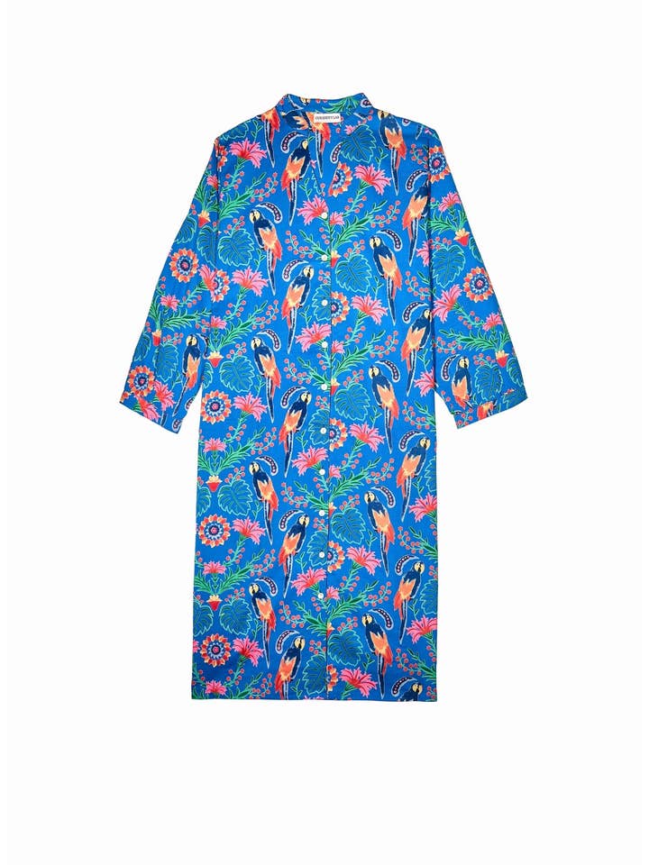 Curiosity Lab - Wholesale Dress - Women's - Night Dress Straight cut long sleeve Indian cotton8