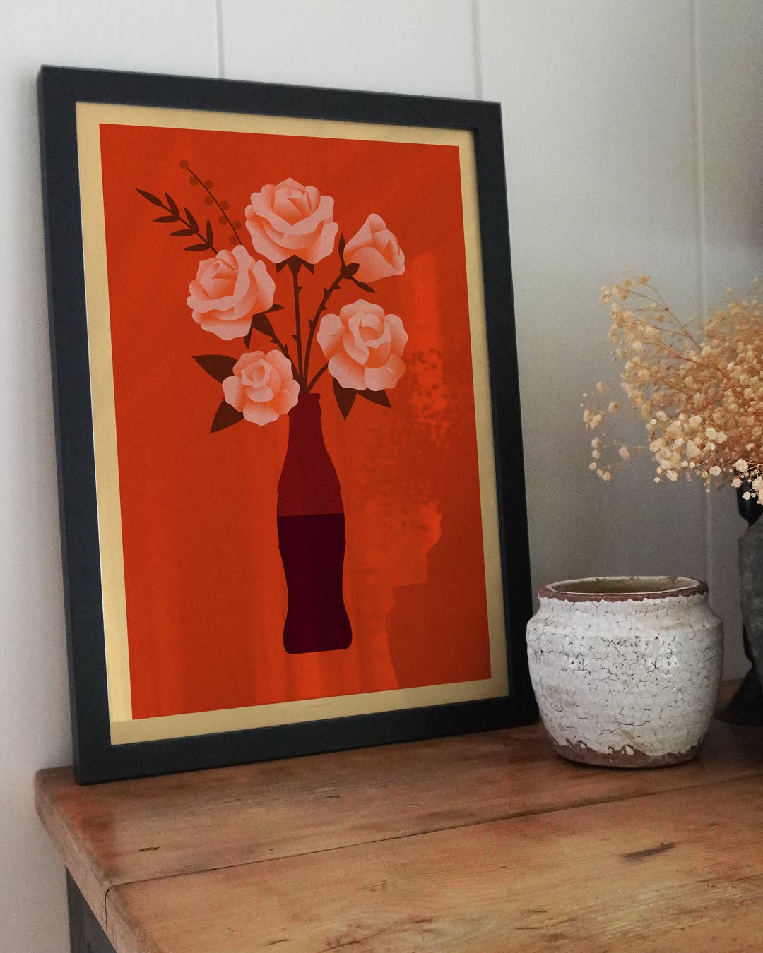 Telegramme Paper Co. - Wholesale Art Print - Roses Coke Bottle Bouquet1