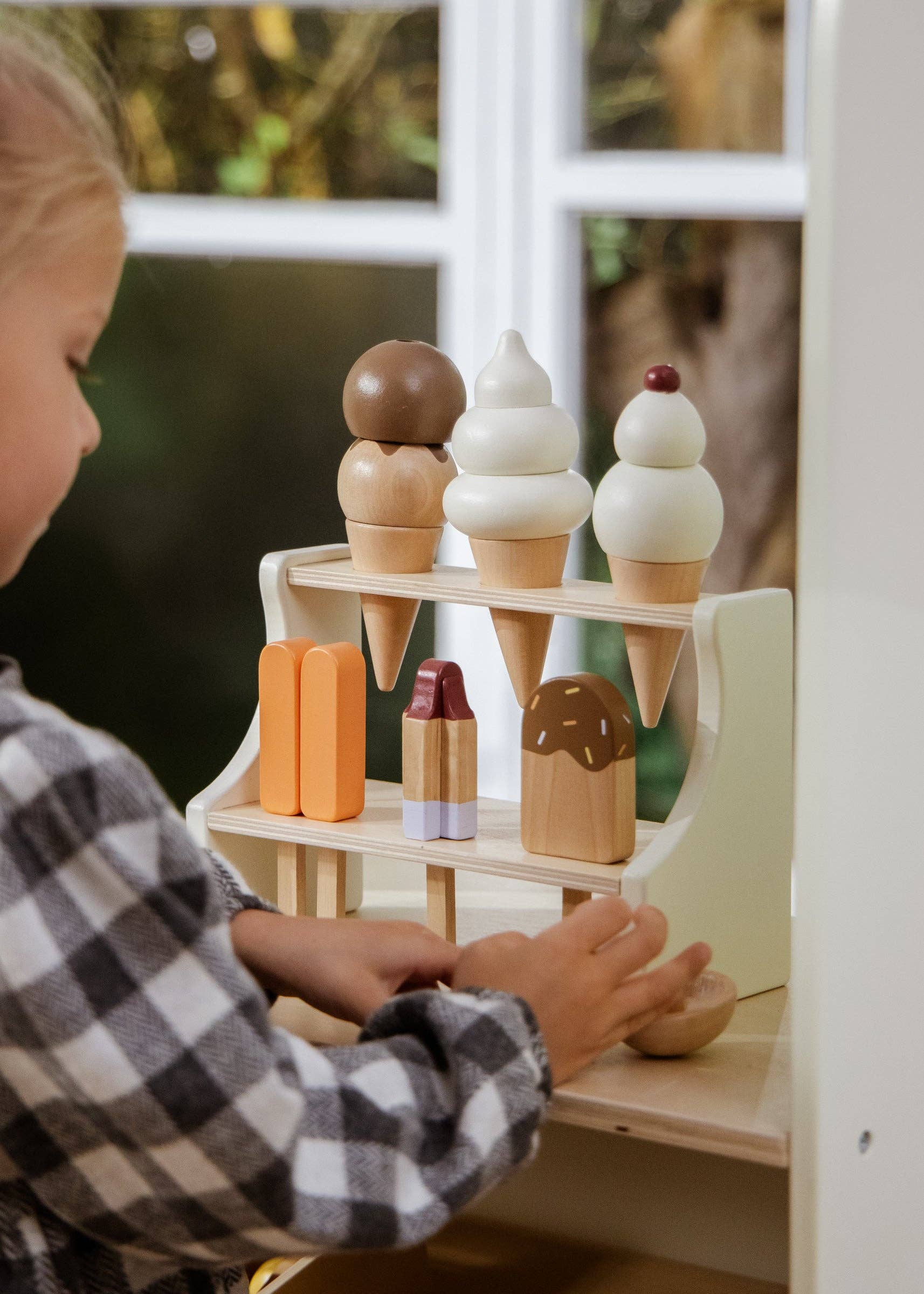 Coco Village – Brinquedo de madeira - Crianças por atacado – Suporte de Gelados em Madeira e Acessórios2