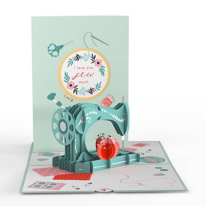 Lovepop Cards - Wholesale Love Card - Love You Sew Much 5''x7'' Card, Pop-Up Cards