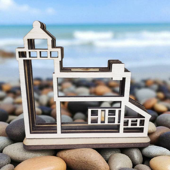 Copper Harbor Fyrtårn Michigan Havglas Udstilling, Stor for engroshandel hos Sea Glass Displays