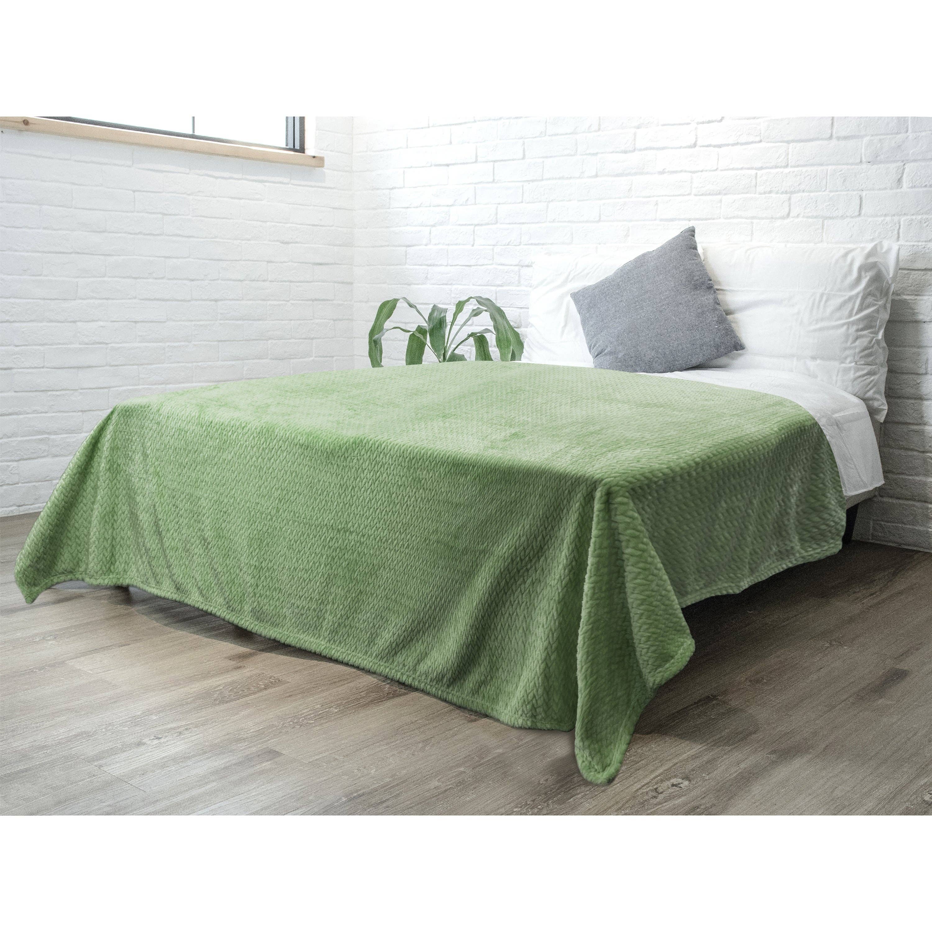 Pavilia – Manta para sofá por atacado – Cobertor de fleece texturizado com estampa de folhas7