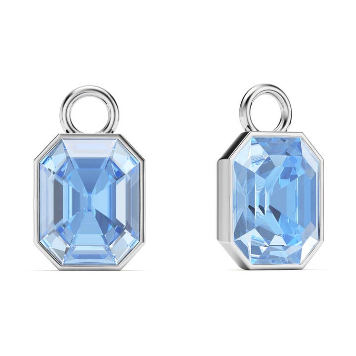 Octagon Mix Charms Luz Cristal de Safira Rhodiu|2-4090-RLSH por atacado de My Jewellery Story