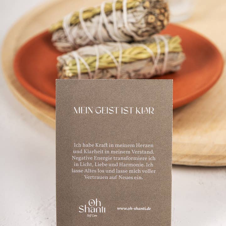 Oh Shanti - Vente Bâton de sauge - Fagot de fumigation Sauge blanche & Herbe douce4