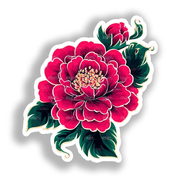 Camellia Blomst Klistermærke # A018889 for engroshandel hos Yoonek Graphics