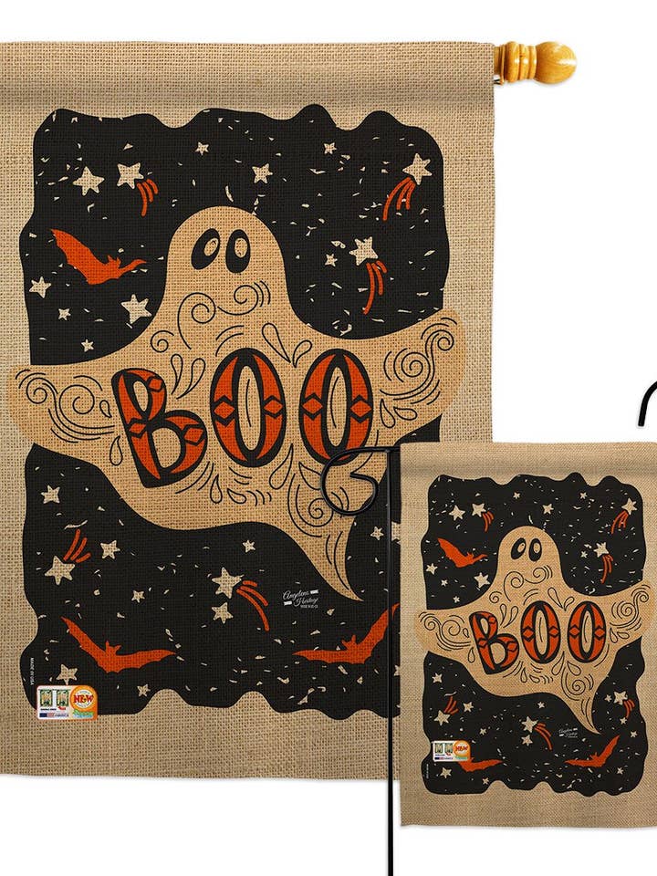 Bandeira Ghoulish Boo Falltime Halloween Decor por atacado de Two Group Flag Co