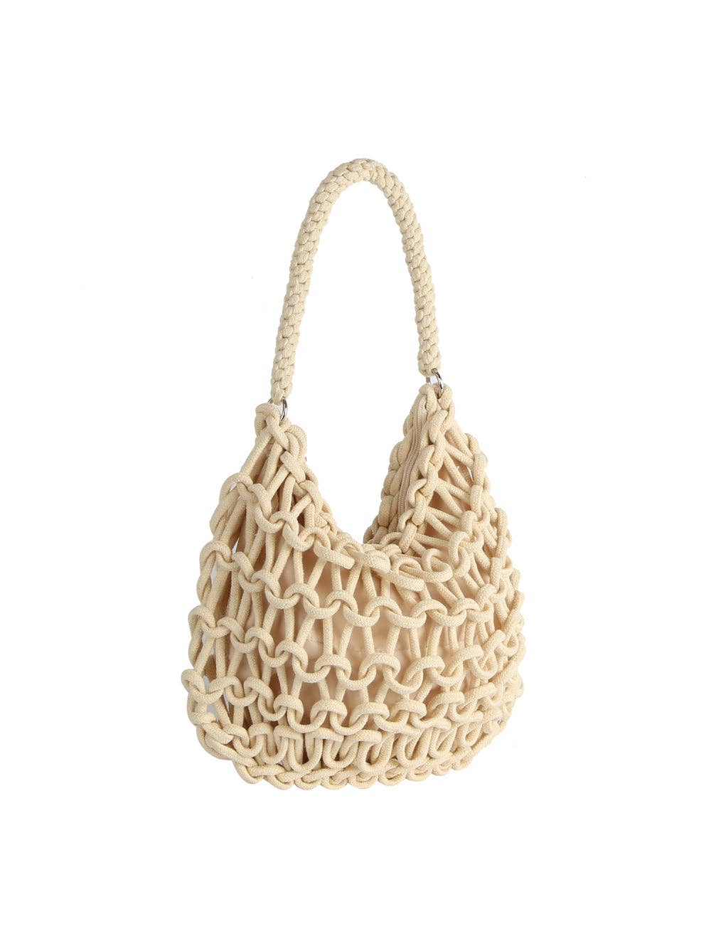 Handbag Factory Corp – Engroshandel Skuldertaske – til kvinder – Macramé skuldertaske med knuder5