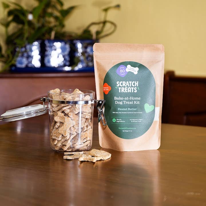 Scratch Treats - Wholesale Pet Treats - Dog - Bake-At-Home Dog Treat Kit - Peanut Butter - Makes 80 Treats1