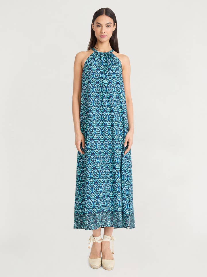 MAXI DRESS WITH SELF TIE AT CENTER BACK for wholesale by Maggy London Group