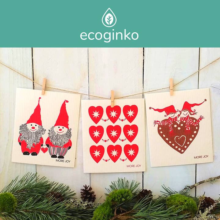 Washable cloths “pack of 3 ELVINS” for wholesale by ecoginko