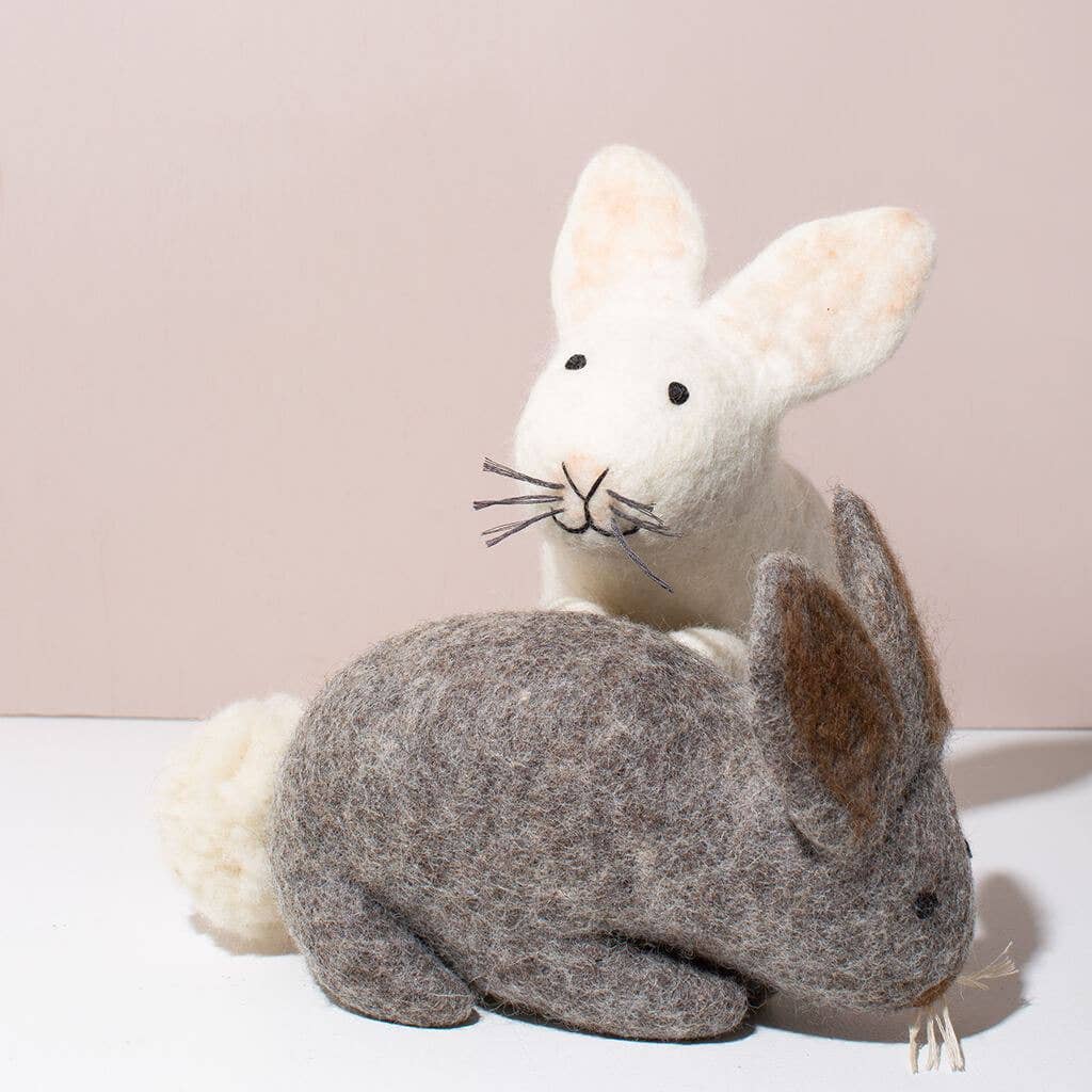 MULXIPLY - Wholesale Stuffed/Plush Toy - Kids & Baby - Hand Felted White Bunny5