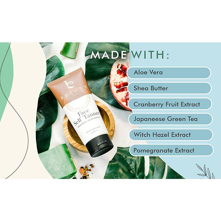 Beauty By Earth - Wholesale Self-Tanner - Self Tanner Face Lotion 3oz (2 Shades)