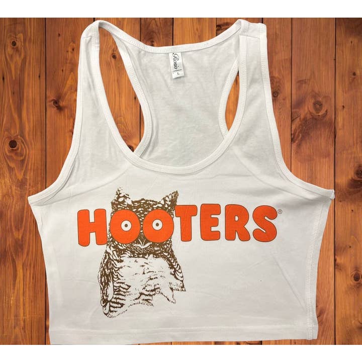 Hooters Cropped Tank Top for wholesale by LA PRINT AND STITCH