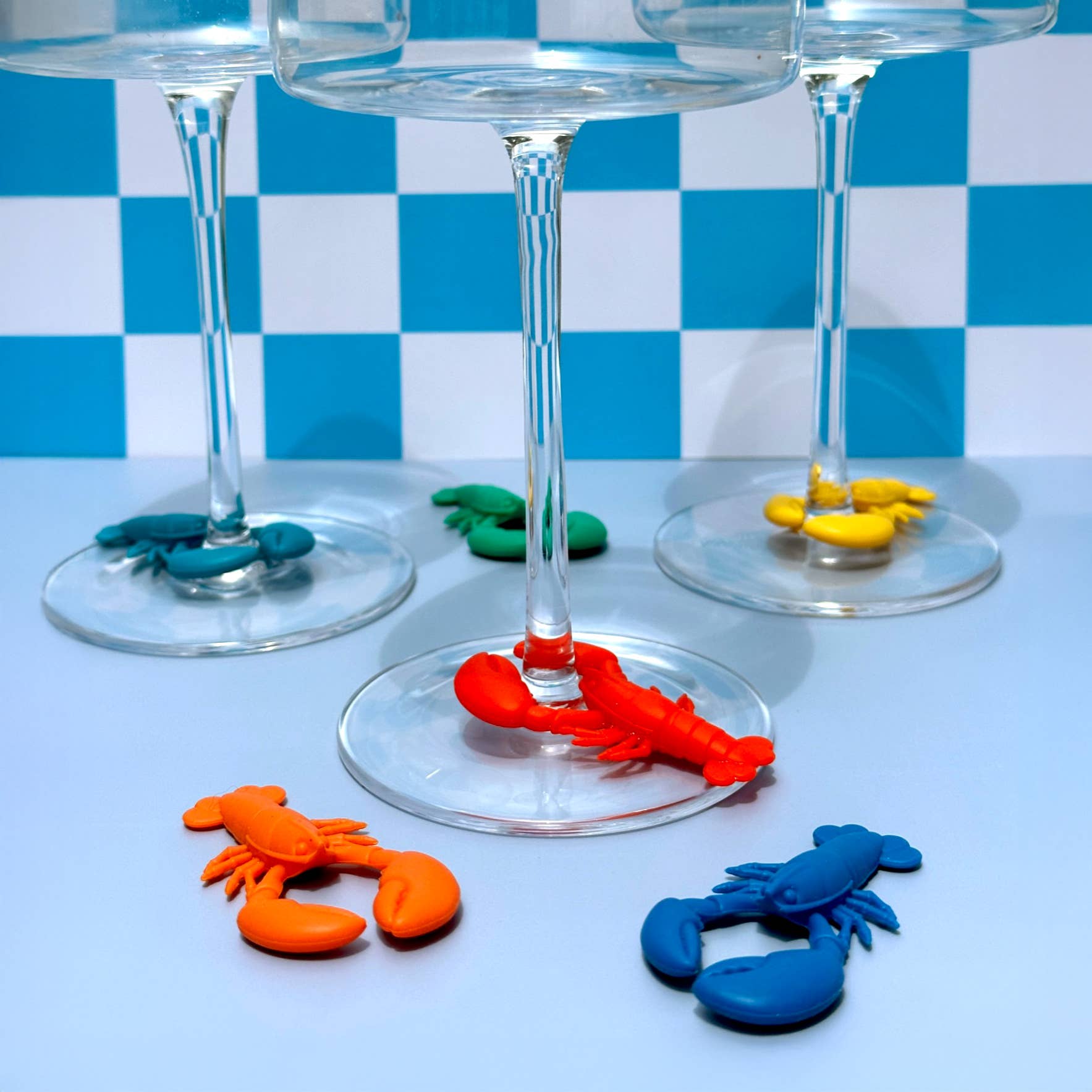 Fred & Friends - Wholesale Wine Charm - PARTY PINCHERS - Lobster Drink Markers - Set of 63
