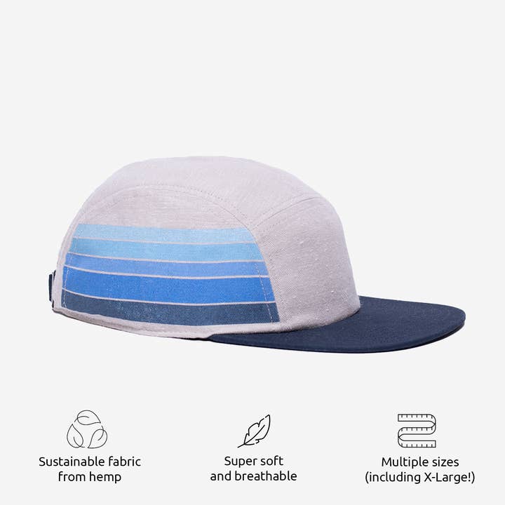 Retro Stripes Blue for wholesale by Storied Hats