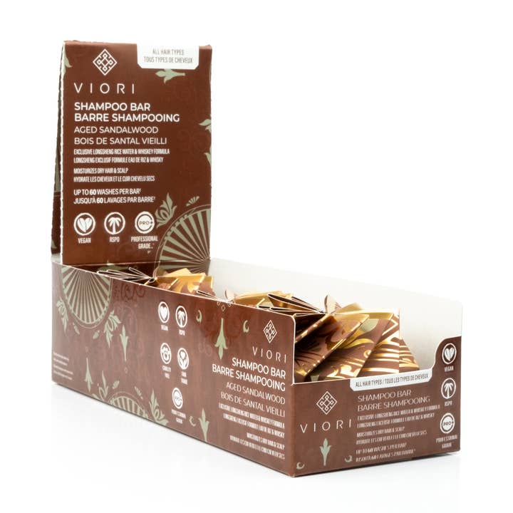 Men’s Shampoo Bar All Hair Types Hair | Aged Sandalwood 3 PK for wholesale by Viori Beauty