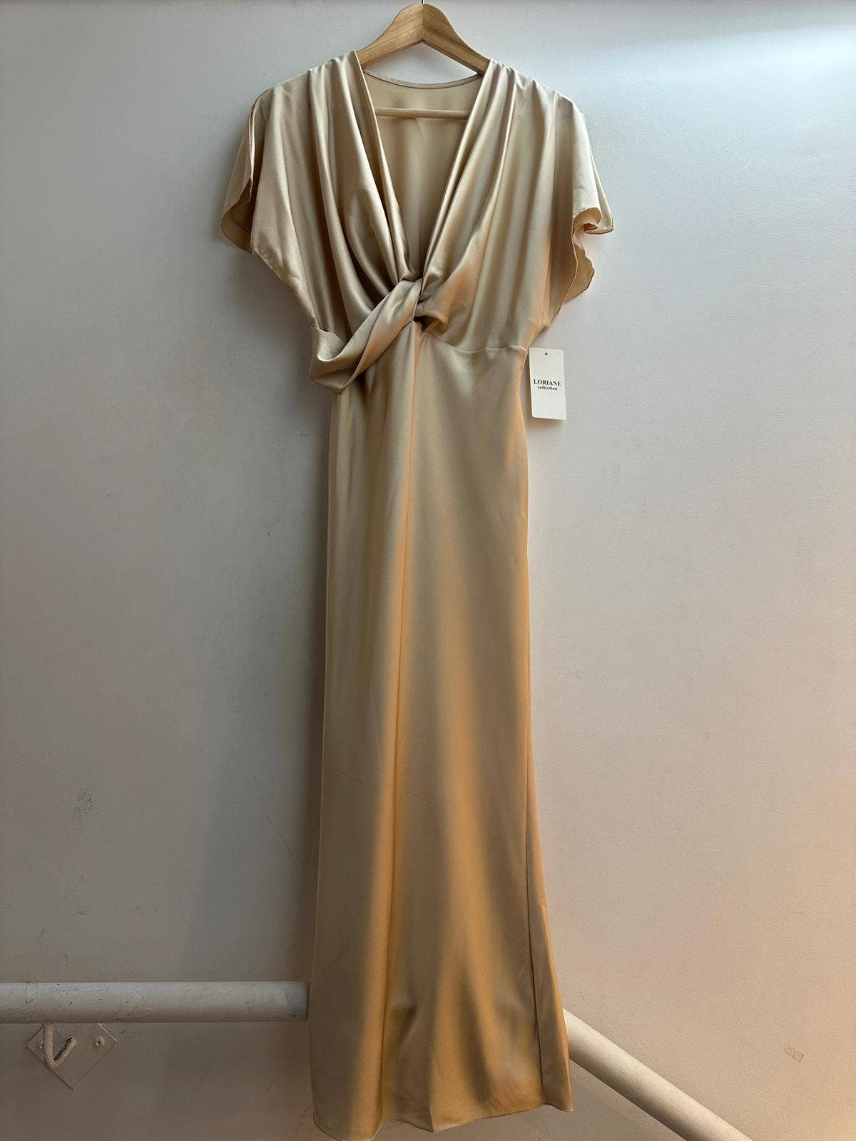 LORIANE - Wholesale Jurk - Dames - LORIANE satijnen lange jurk in één maat 34-383